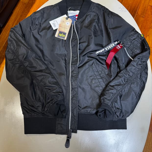 [정품택 제공] 알파인더스트리 리버시블 L2B 항공점퍼 XL