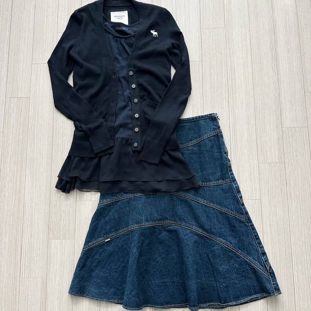 jpn 스즈코 하구미 핀터깔 키치 레이어드 코디세트