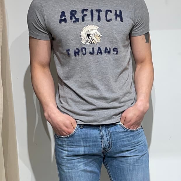 아베크롬비 인디언지수 그레이 반팔티