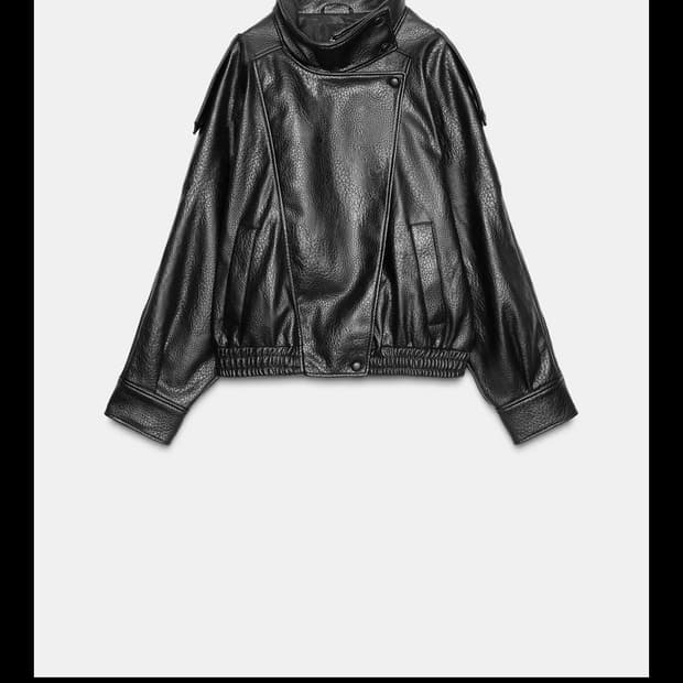 ZARA 페이크 레더 점퍼 S
