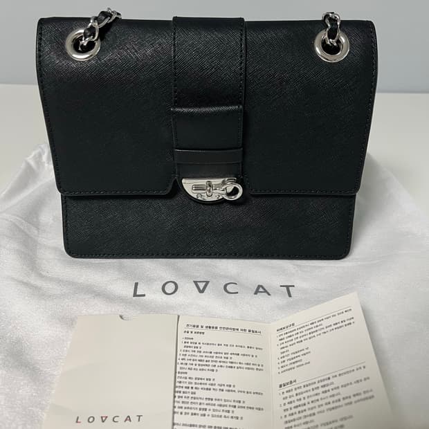 러브캣 사피아노 블랙 체인 숄더백 [LOVCAT]