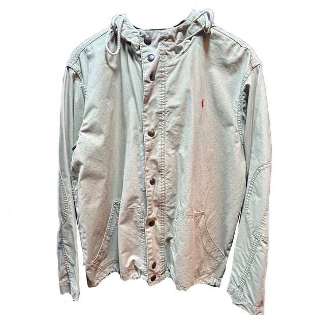 폴로 랄프 로렌 코튼 후드 버튼 자켓