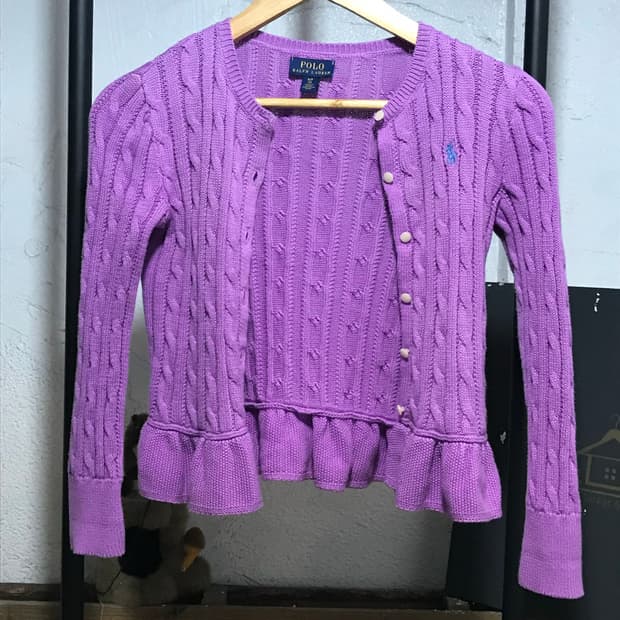 Polo Ralph Lauren frill cable cardigan