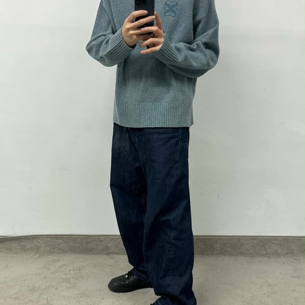 [M] 세터 울 블렌드 폴로 니트 스웨터