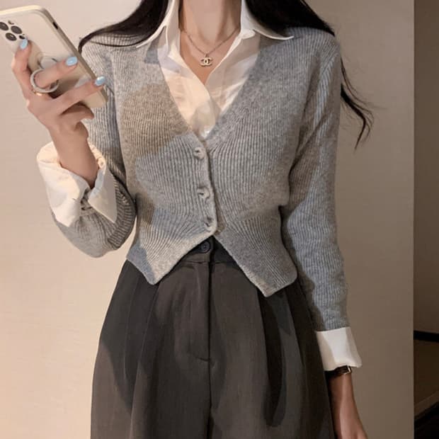 세컨드세컨 크롭가디건