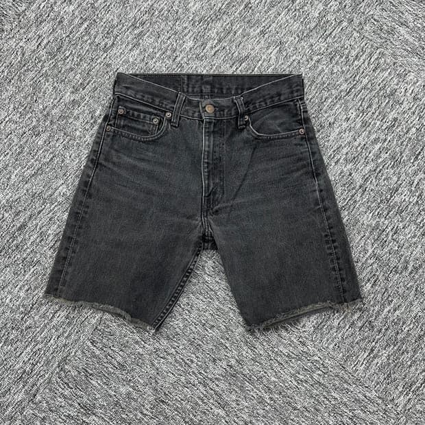 (허단35)90'S 리바이스 505 흑청반바지-M959