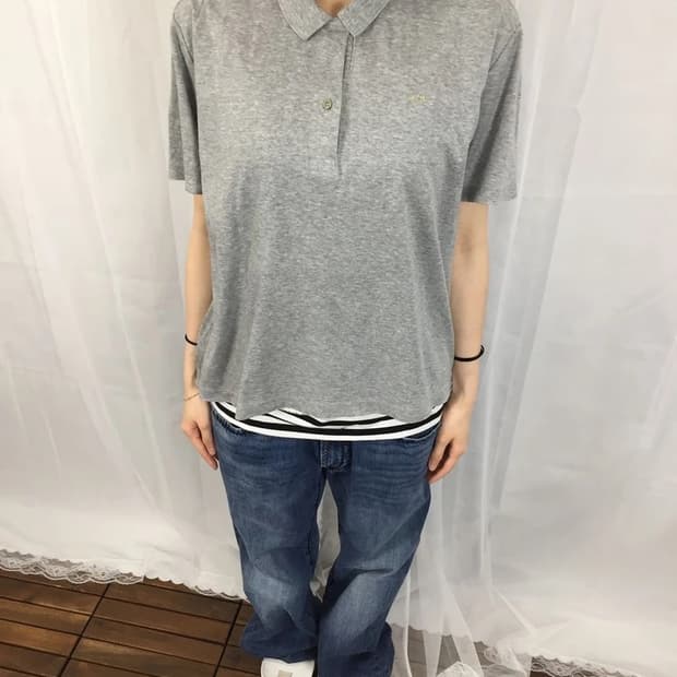 McGREGOR Navy Label Gray Polo Tee