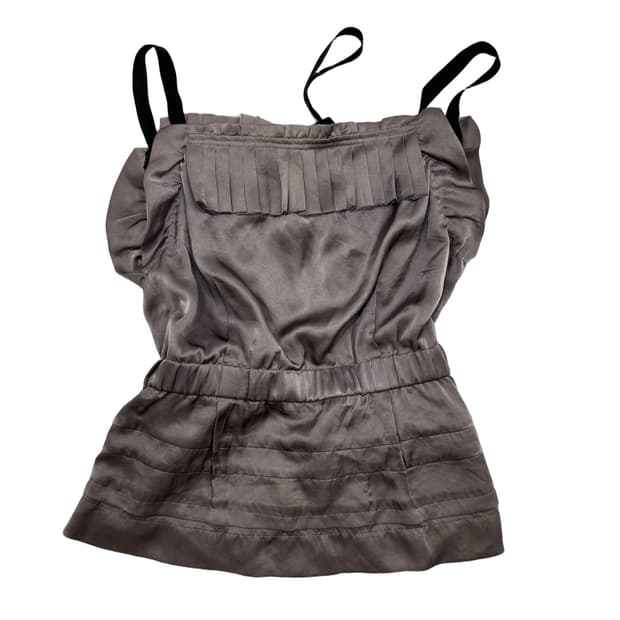 MARC JACOBS SILK PLEATED CORSET TOP
