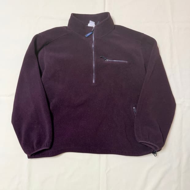 엘엘빈 헤비 플리스 풀오버 버건디 90s