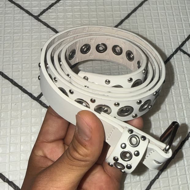 VINTAGE 벨트 (검정,흰색)