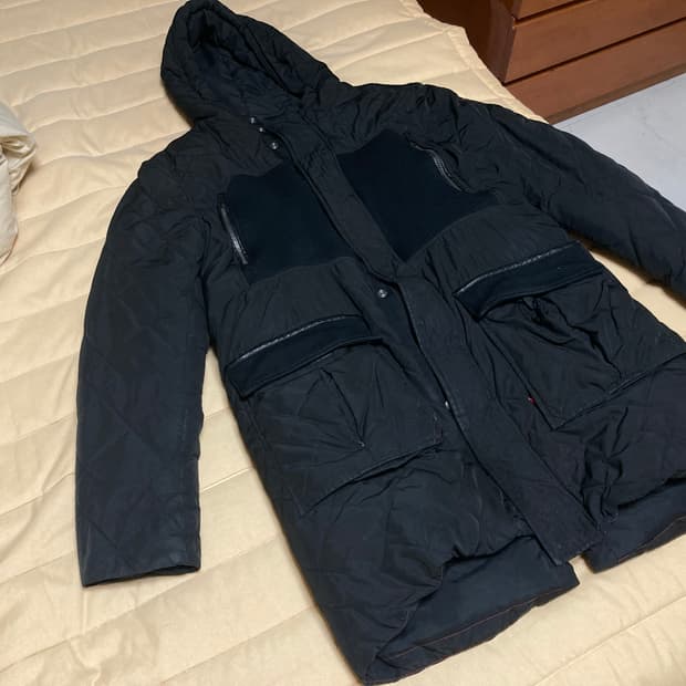 캘빈클라인 CK 퀼팅 덕다운 패딩 점퍼 100-105