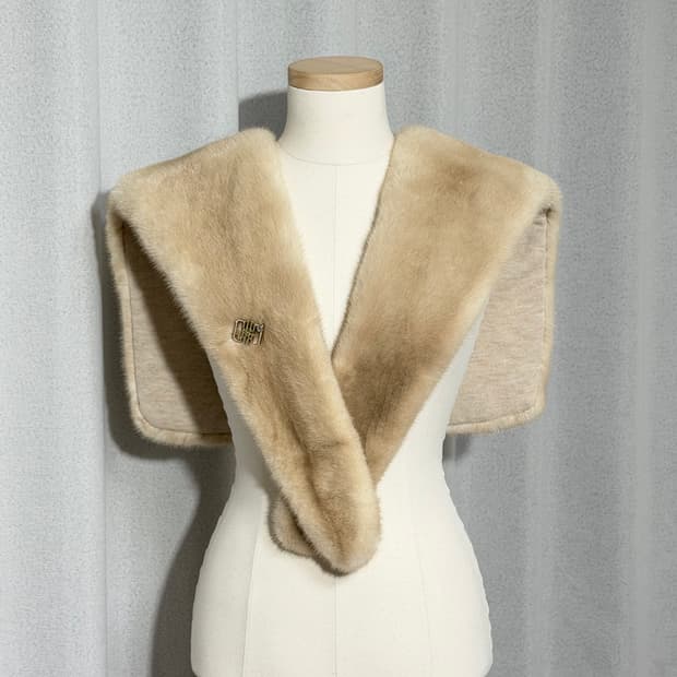 MICHAA 미샤 리얼 퍼 밍크 머플러 - 미착용 새상품