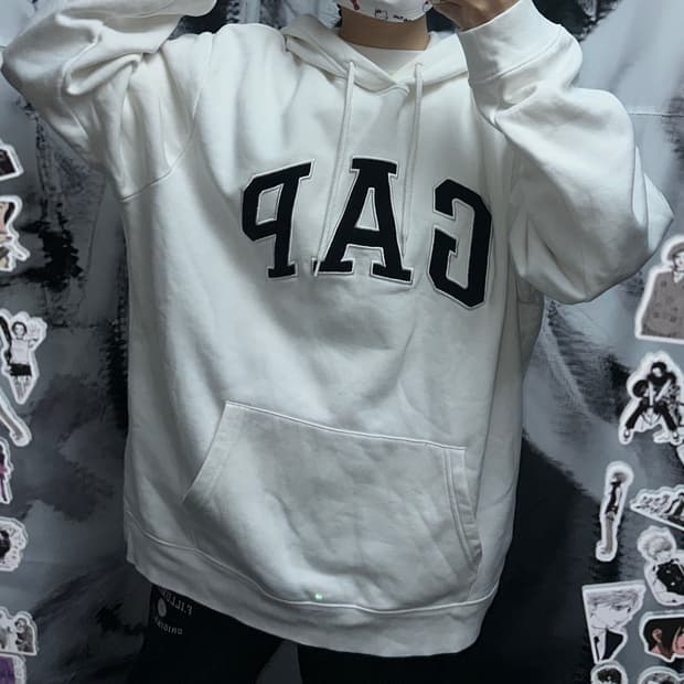 GAP 갭 화이트 후드티