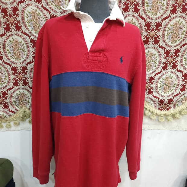 폴로 랄프로렌 배색 럭비 pk 카라티

