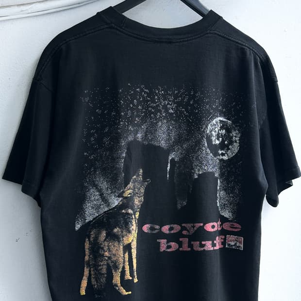 90’s 빈티지 말보로 코요테 티셔츠 하드 페이딩