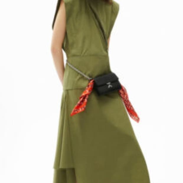 KENZO 겐조 하이넥 슬리브리스 레이어드 원피스 36사이즈