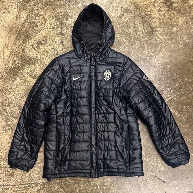 00s 나이키 유벤투스 패딩 후드 블랙