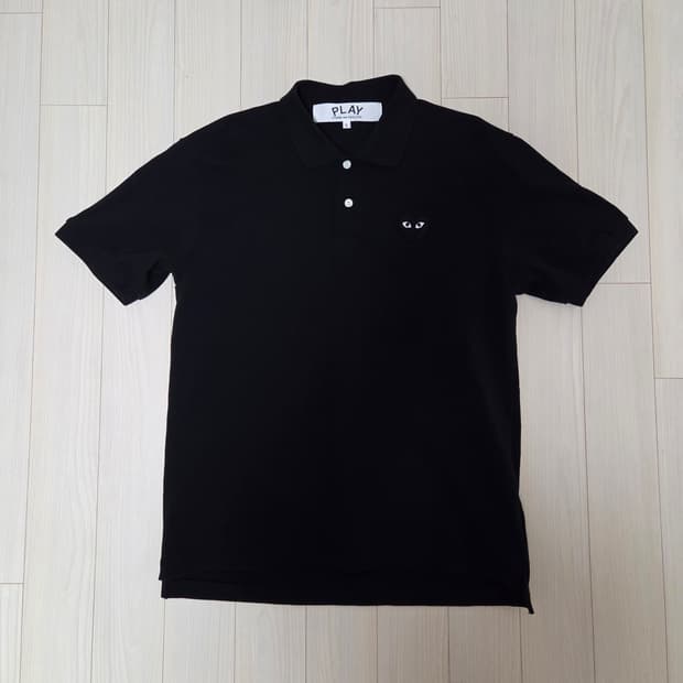 꼼데가르송 블랙와팬 카라티 L사이즈