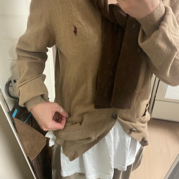 폴로 랄프로렌 베이지 가디건L