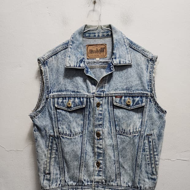 VTG 워싱 데님 베스트