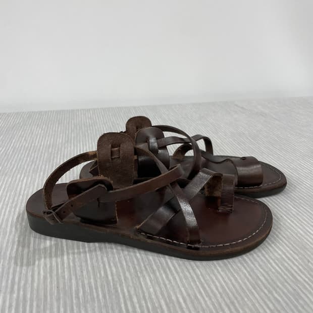 691) 예루살렘 샌들 스트랩 브라운 샌들 260mm (2)