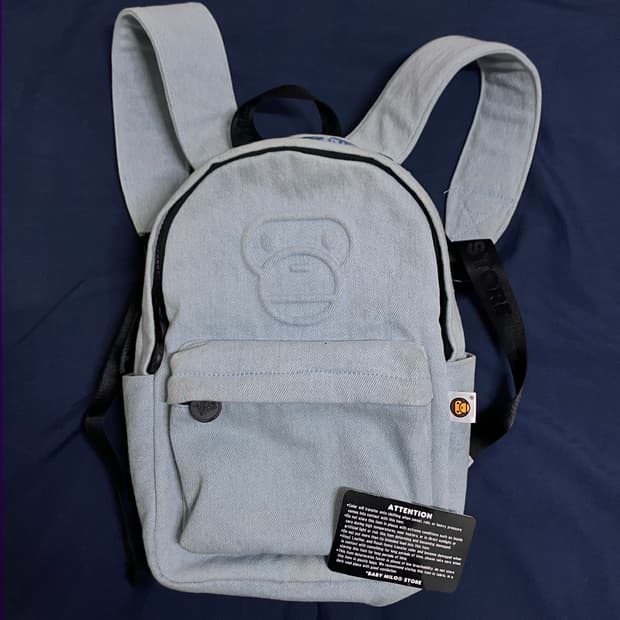 베이프 베이비 마일로 데님 미니 백팩