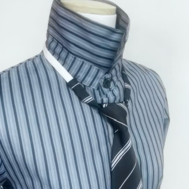 blue slim stripe shirt