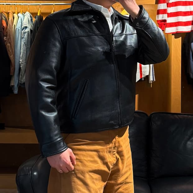 이노베이션스 헤비 카우레더 스포츠 자켓 L 소가죽 하이웨이맨