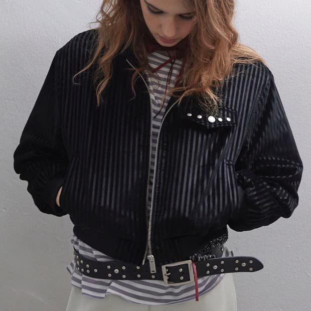 데어드 CROSS D.R.D BLOUSON STRIPE VELVET