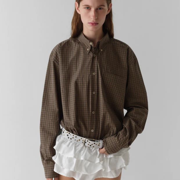 (XS) 기마구아스 evan shirt brown