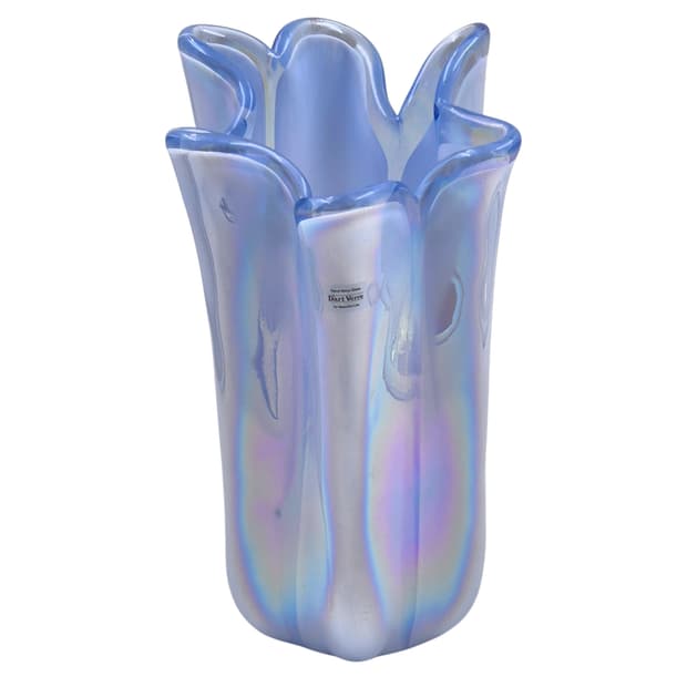 90s 다르베르 핸드블로운 블루 오로라 대형 화병