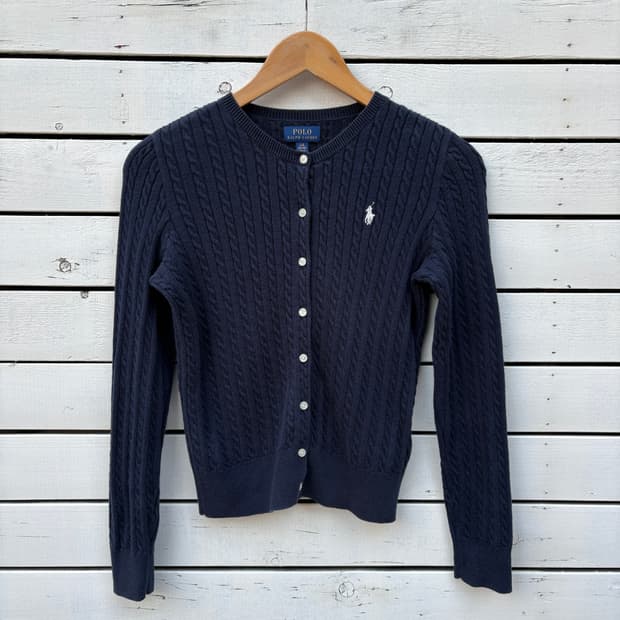 Polo 폴로 케이블 꽈배기 니트 가디건