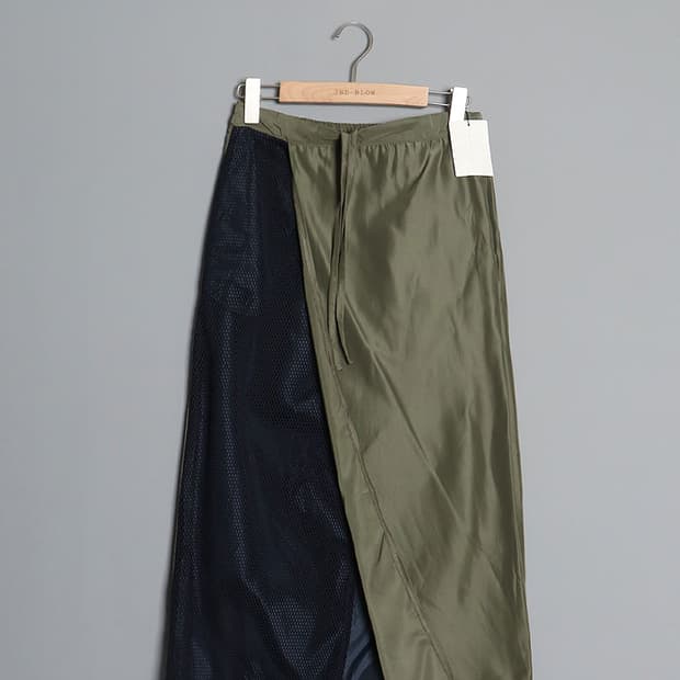 pattern torso Poly & Mesh Wrap Skirt(27)