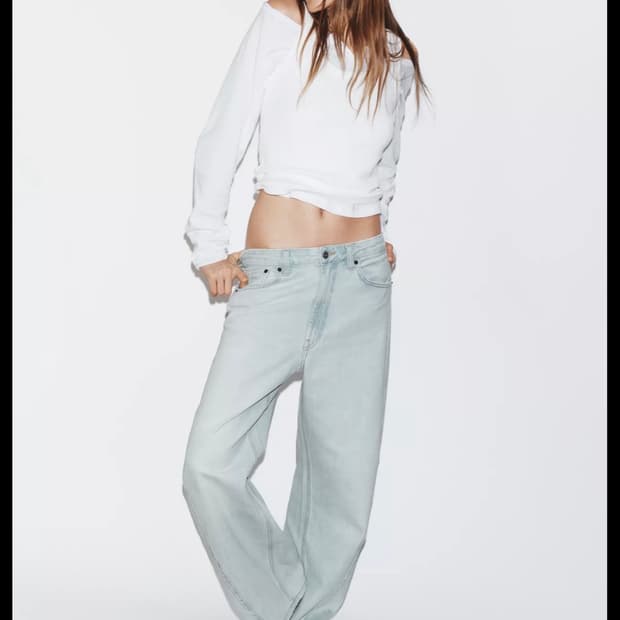 zara TRF 미드라이즈 배기 벌룬 청바지