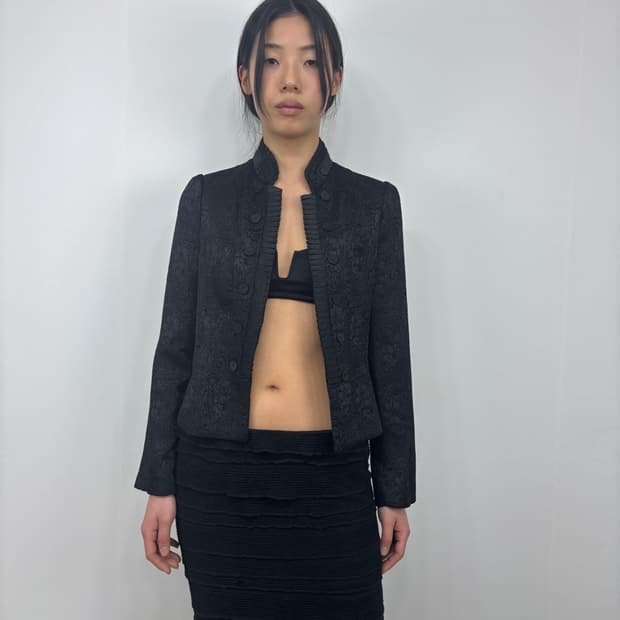 CROPPED JACQUARD JACKET