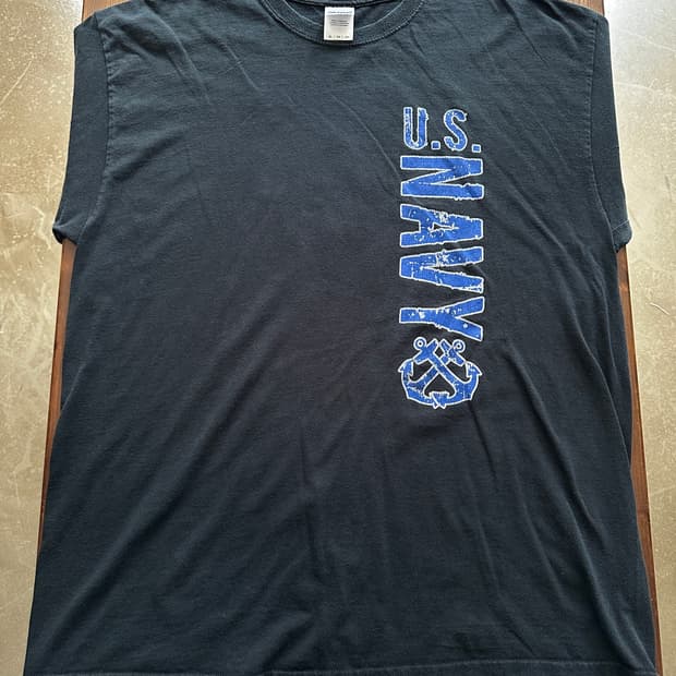 U.S. Navy 양면 프린트 티셔츠 Wallace ADCS
