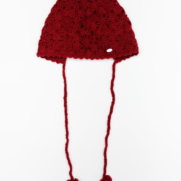 [제니 착용] 호쿠스포쿠스 크로셰 바라클라바 레드