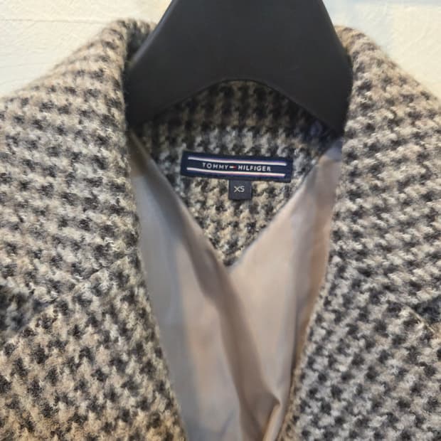 타미힐피거 헤링본 코트 XS