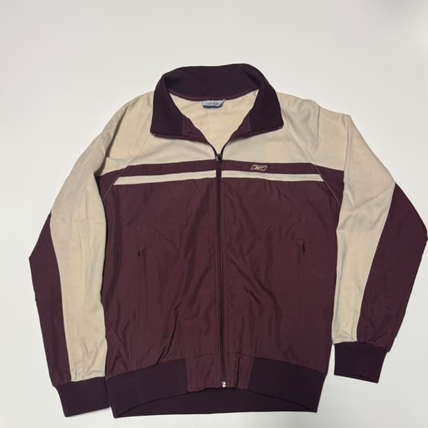 리복 Reebok 올드스쿨 바람막이 트랙탑 져지 버건디