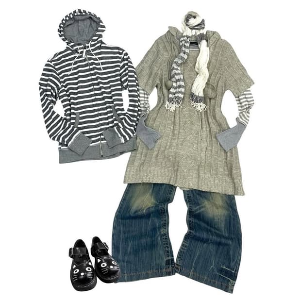 합정 빈티지 니트 원피스