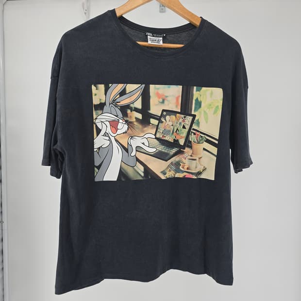 ZARA × LOONEY TUNES 오버핏 반팔 티셔츠