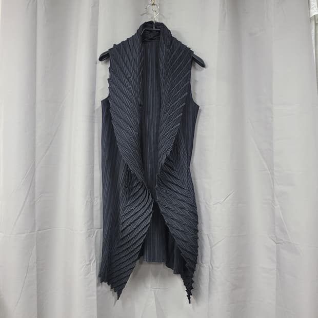 주름 디자인 롱 베스트 