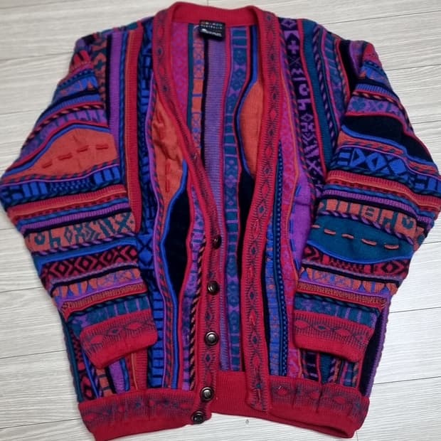 에마루 화려한 패턴 빈티지 가디건(95)