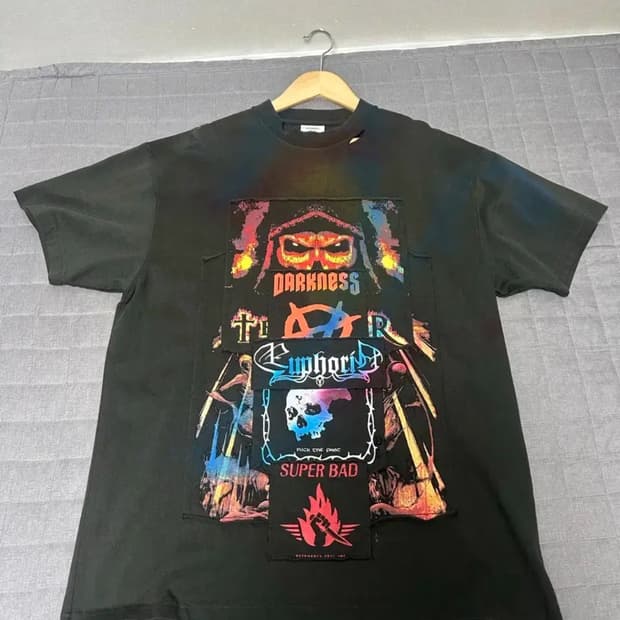 [XS] 베트멍 다크니스 헤비메탈 패치 반팔 티셔츠