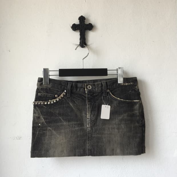 Hysterics stud point denim skirt