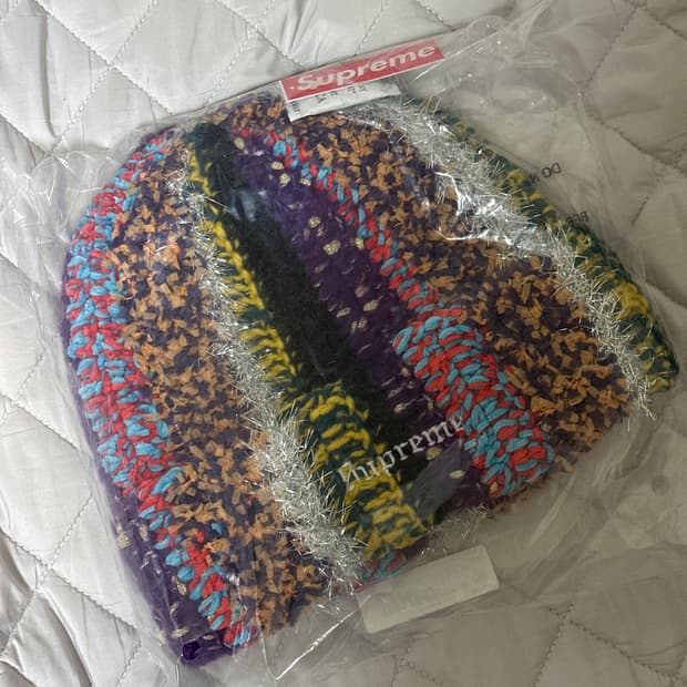 슈프림 틴셀 스트라이프 비니 멀티컬러 - 25FW