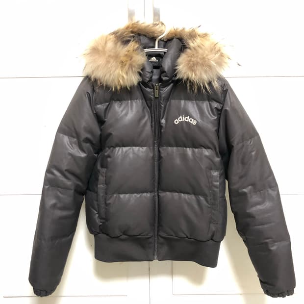 아디다스 빈티지 다크초코 브라운 패딩 대장 갸루 라떼