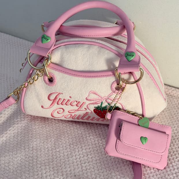 쥬시꾸뛰르 딸기 시리즈 테리백 가방 갸루 y2k 2000s 베메클 