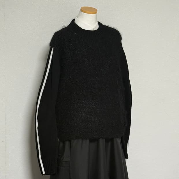 23aw 타오 꼼데가르송 부클레 니트 스웨터 m