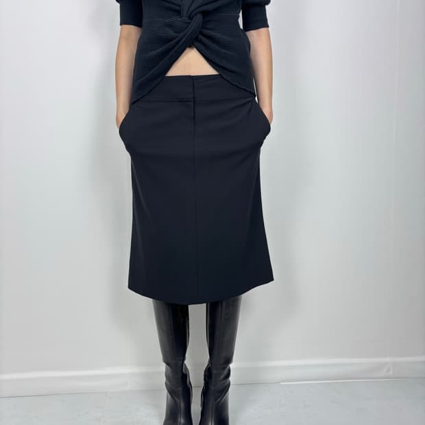 THEORY LOW MIDI SKIRT